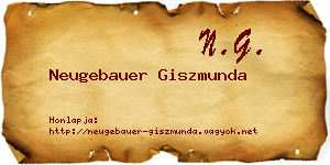 Neugebauer Giszmunda névjegykártya